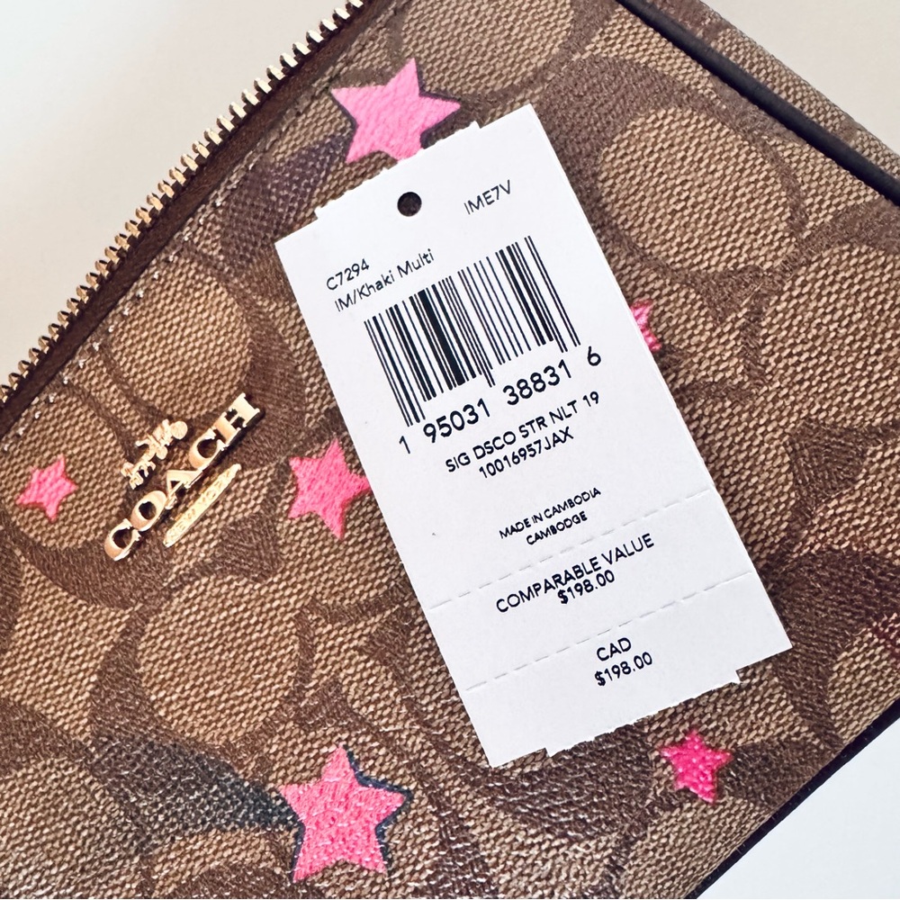 Coach Nolita 19 In Signature Canvas With Disco Star Print Mini Purse - Picture 6 of 6